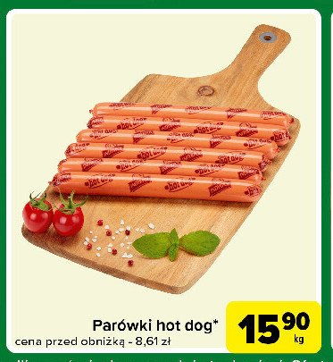 Parówki drobiowe hot dog promocja w Carrefour Express