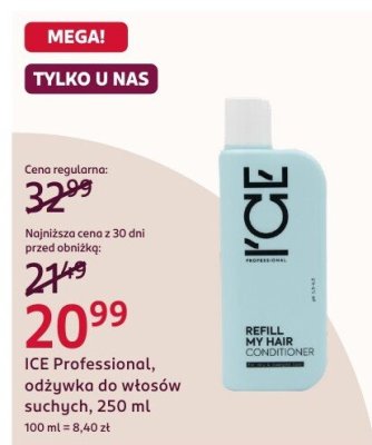 Odżywka do włosów suchych ICE Professional, 250 ml promocja w Rossmann