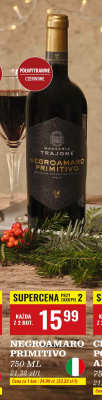Wino Negroamaro Primitivo 750 ML promocja w Biedronka