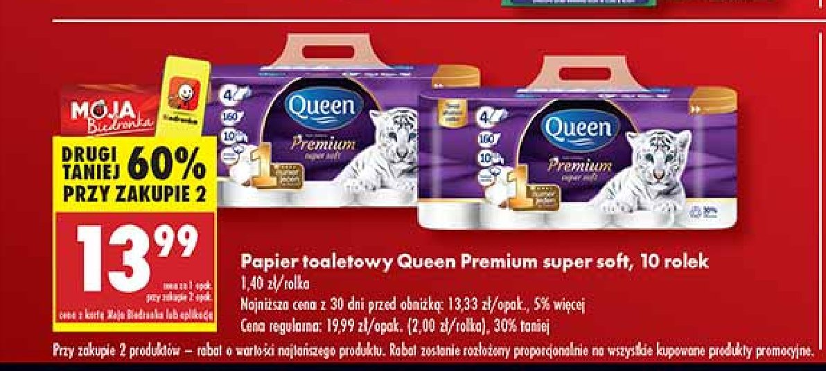 Papier toaletowy super soft Queen premium promocja