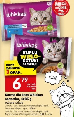 Karma dla kota Whiskas saszetka promocja w Twój Market
