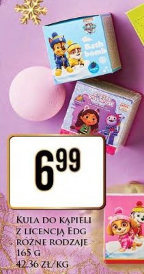 Kula do kąpieli z licencją EDG różne rodzaje 165 g 42,36 zł/kg promocja w Dino