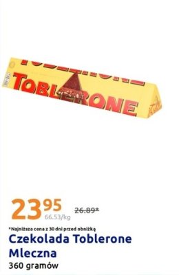 Czekolada Toblerone mleczna, 360 cm promocja w Action