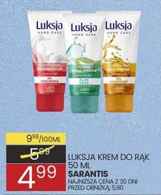 Krem do rąk LUKSJA KREM DO RĄK 75 ML RÓŻNE RODZAJE SARANTIS promocja w Wafelek
