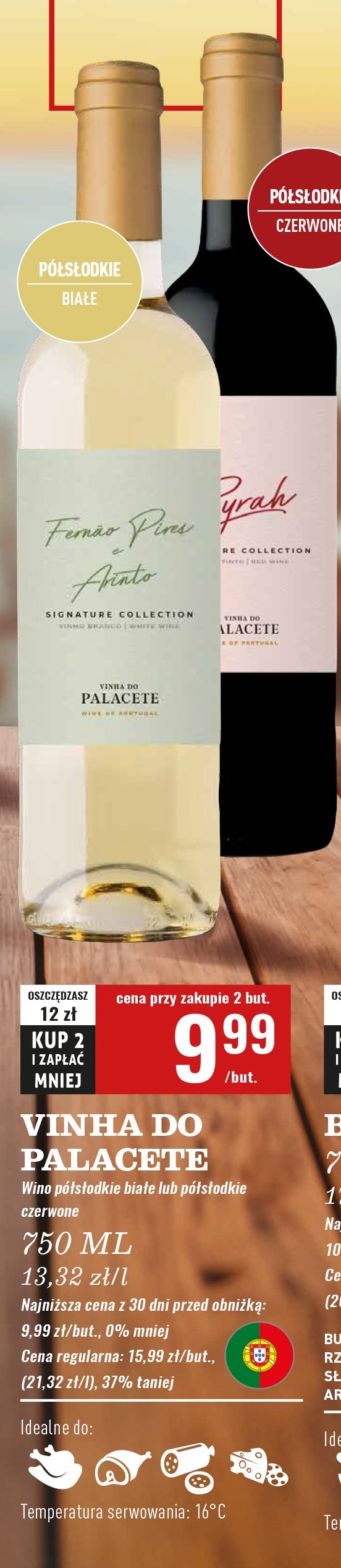 Wino Vinha do palacete medium sweet promocja w Biedronka