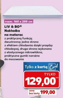 Nakładka na materac 160 x 200 cm Liv & bo promocja