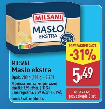 Masło extra Milsani promocja