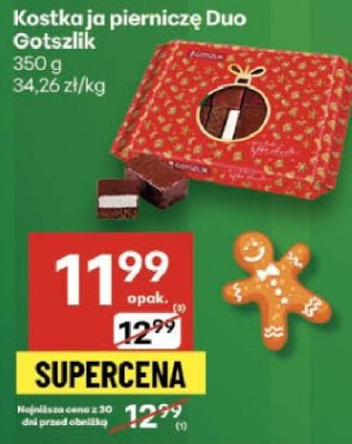 Kostka ja pierniczę Duo Gotszlik 350g promocja w Delikatesy Centrum