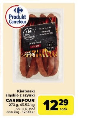 Kiełbaski śląskie z szynki Carrefour promocja