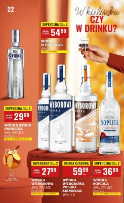 Wódka Stock Prestige 40% 500ml promocja w Biedronka
