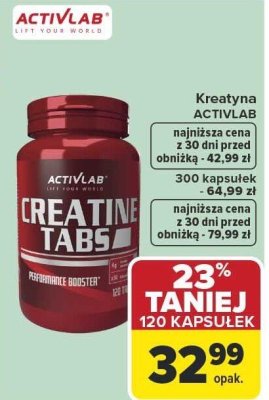 Kreatyna CREATINE TABS promocja w Carrefour
