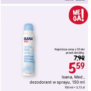 Dezodorant ISANA MED ULTRA SENSITIVE promocja