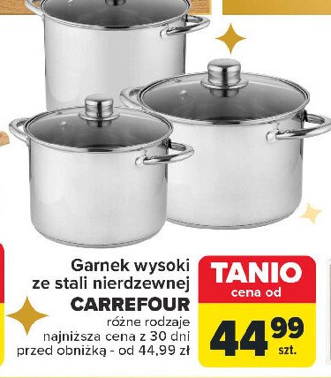 Garnek ze stali nierdzewnej Carrefour promocja w Carrefour Market