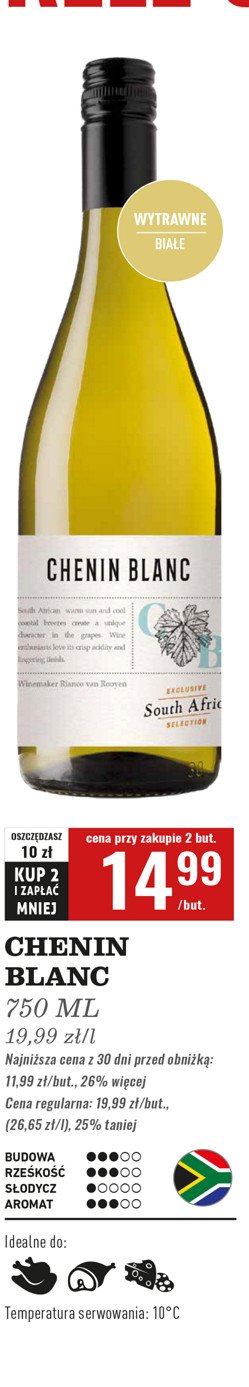 Wino CHENIN BLANC SOUTH AFRICA promocja