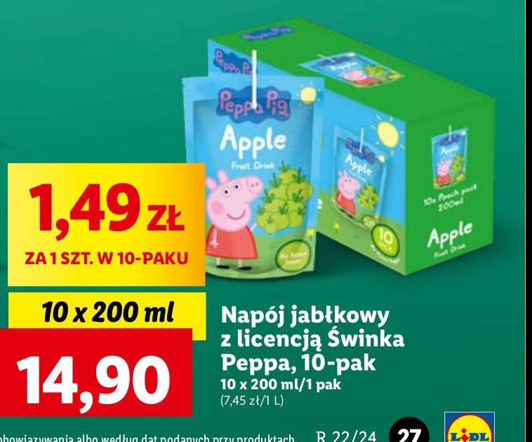Nap贸j jablkowy peppa promocja