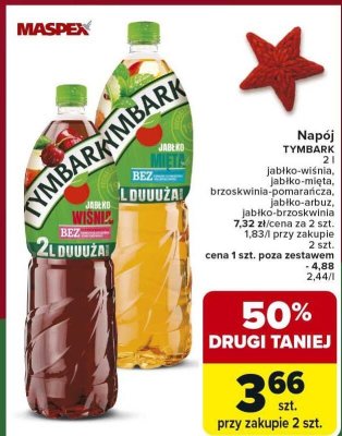 Napój jabłko-brzoskwinia promocja w Carrefour Market