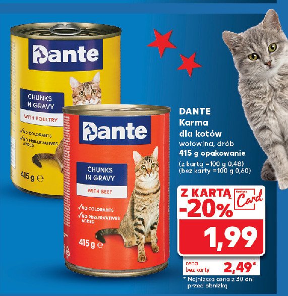 Karma dla kota drób w sosie Dante promocja w Kaufland