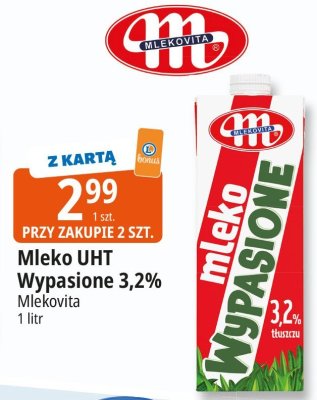 Mleko UHT Wypasione 3,2% Mlekovita promocja w Leclerc