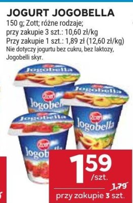 Jogurt Jogobella Zott różne rodzaje promocja w Stokrotka
