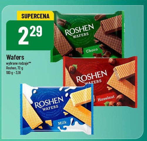 Wafle orzechowe Roshen promocja