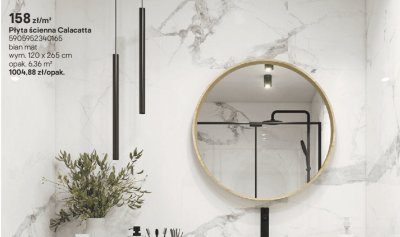 Płyta ścienna Calacatta bian mat promocja w Castorama