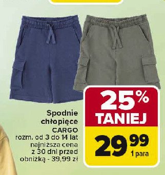 Spodnie cargo 3-14 lat promocja