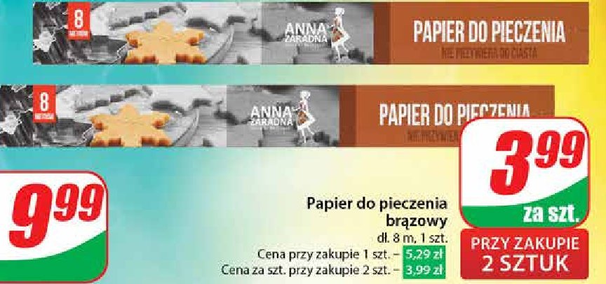 Papier do pieczenia 8 m Anna zaradna promocja