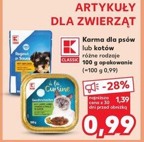 Karma dla kota z jagnięciną i warzywami K-classic promocja