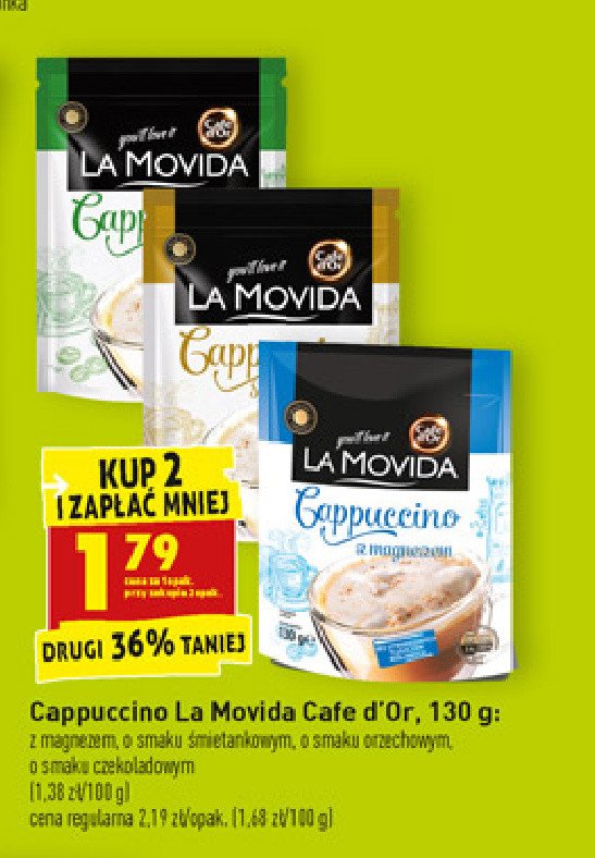 Cappuccino czekoladowe Cafe d'or la movida promocja