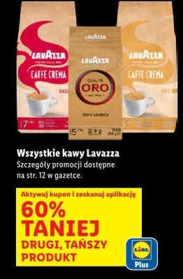 Kawa Lavazza Caffe Crema wszystkie kawy Lavazza promocja w Lidl