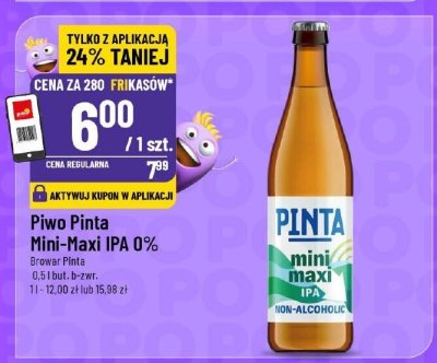 Piwo Pinta Mini-Maxi IPA 0% promocja w POLOmarket