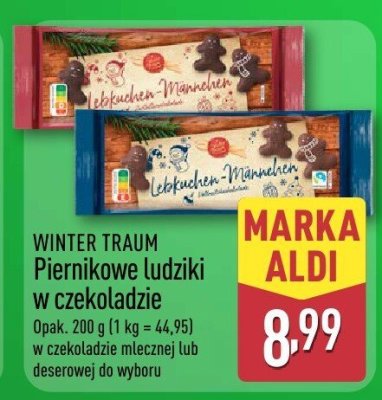 Piernikowe ludziki w czekoladzie Winter Traum promocja w Aldi