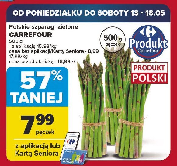 Szparagi zielone Carrefour promocja