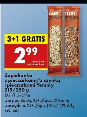 Zapiekanka z pieczarkami Yeemy promocja