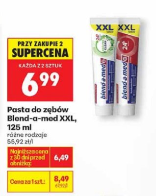 Pasta do zębów XXL, 125 ml promocja w Biedronka