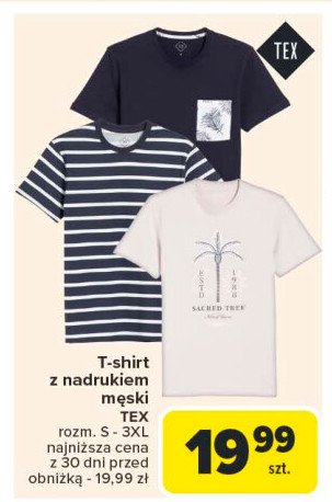 T-shirt m臋ski s-3xl Tex promocja