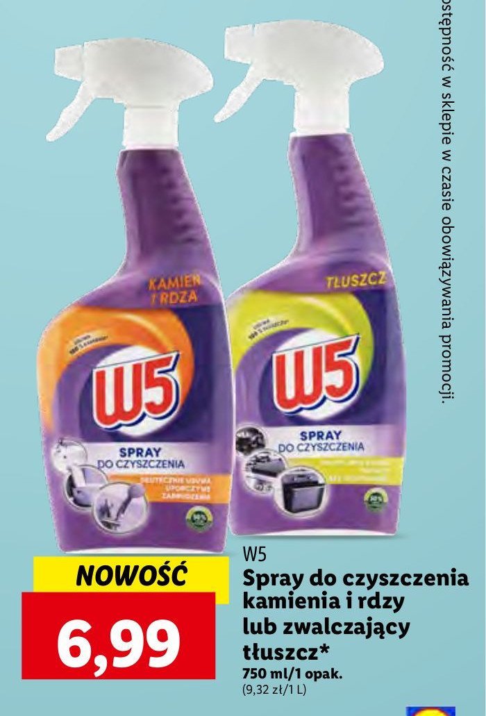 Spray do czyszczenia tłuszcz W5 promocja