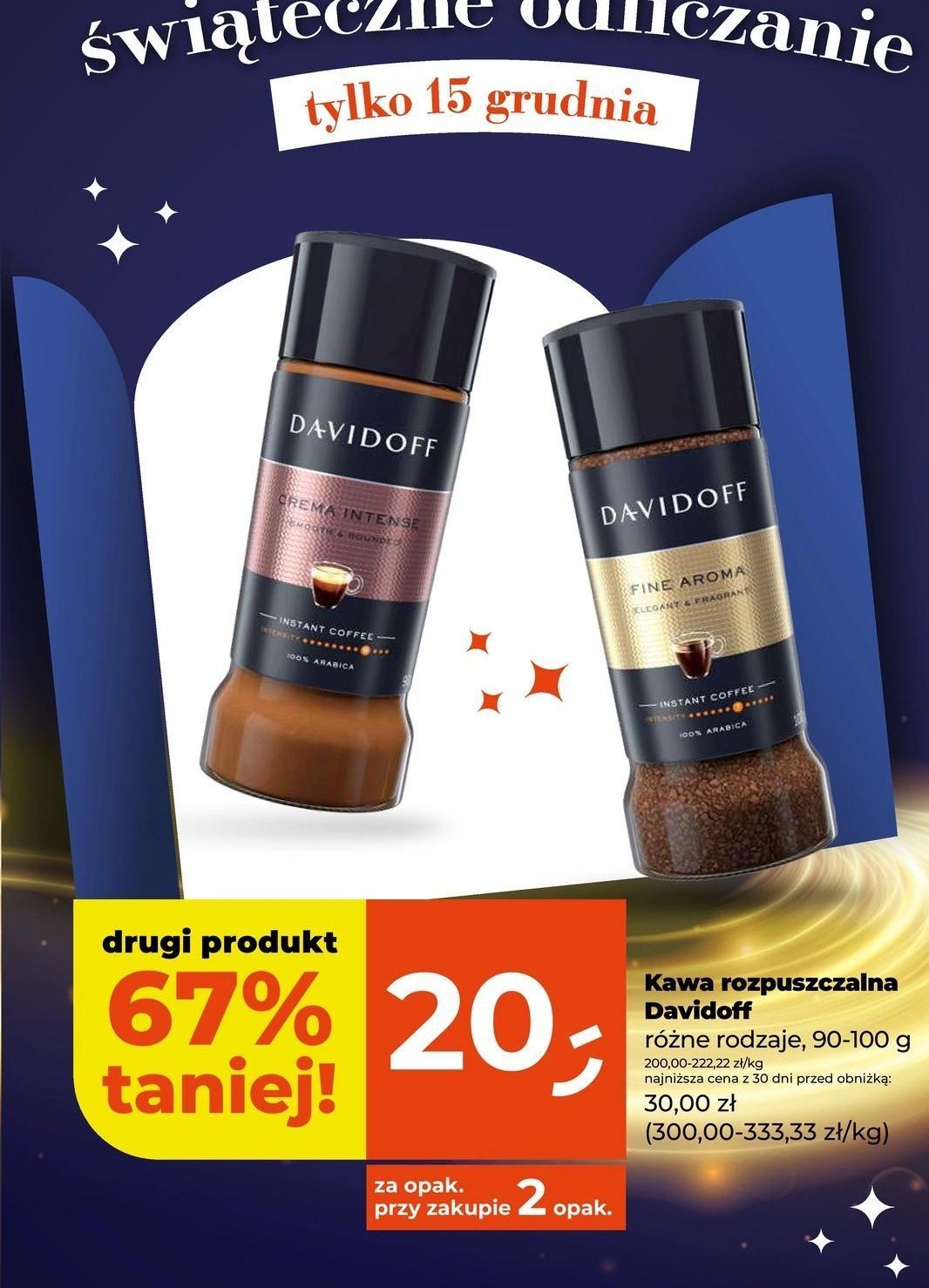 Kawa Davidoff cafe crema intense promocja w Dealz