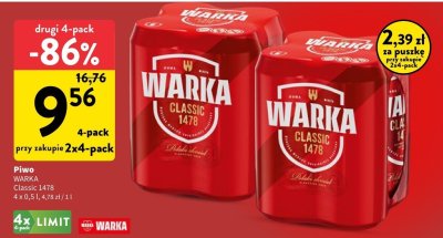 Piwo WARKA Classic 1478 promocja w Intermarche