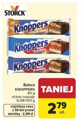 Baton Knoppers orzeszki ziemne promocja w Carrefour Market