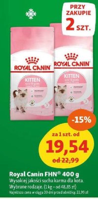 Karma dla kota Royal Canin FHN Kitten 400 g promocja w MAXI ZOO