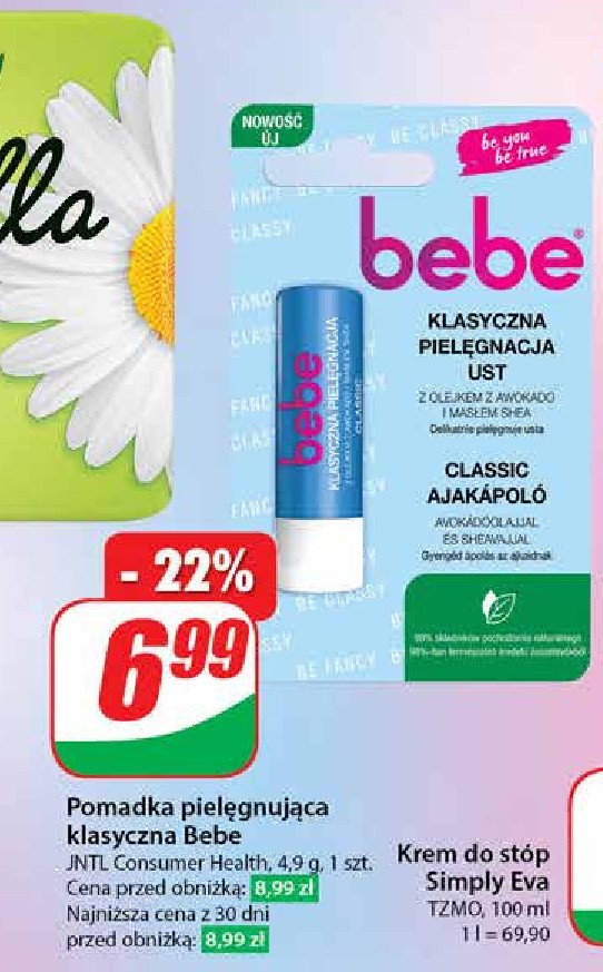 Pomadka ochronna klasyczna Bebe young care promocja