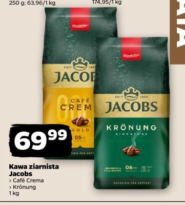Kawa ziarnista Jacobs Café Crema promocja w Netto