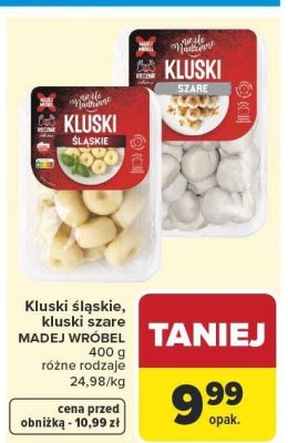 Kluski śląskie, kluski szare MADEJ WROBEL 400 g różne rodzaje promocja w Carrefour Market