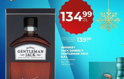 Whiskey Jack Daniel's Gentleman Jack 0,7 L promocja w Duży Ben
