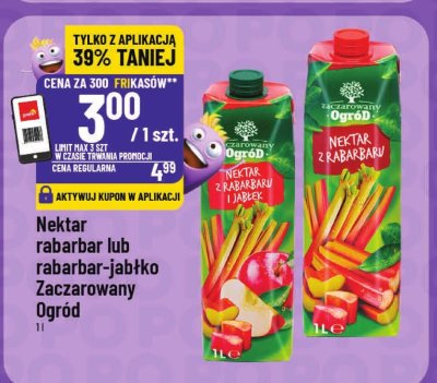 Nektar rabarbar lub rabarbar-jabłko Zaczarowany Ogród promocja w POLOmarket