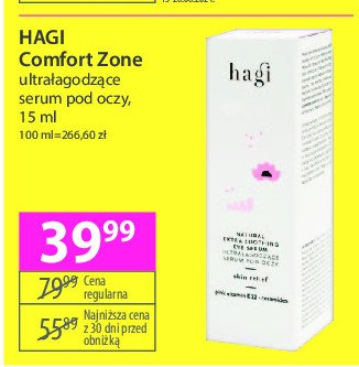 Serum pod oczy ultrałagodzące Hagi comfort zone promocja