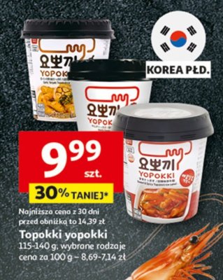 Topokki Yopokki, wybrane rodzaje promocja w Auchan