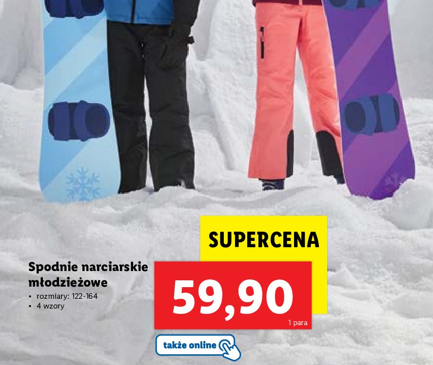 Spodnie narciarskie m艂odzie偶owe 122-164 promocja