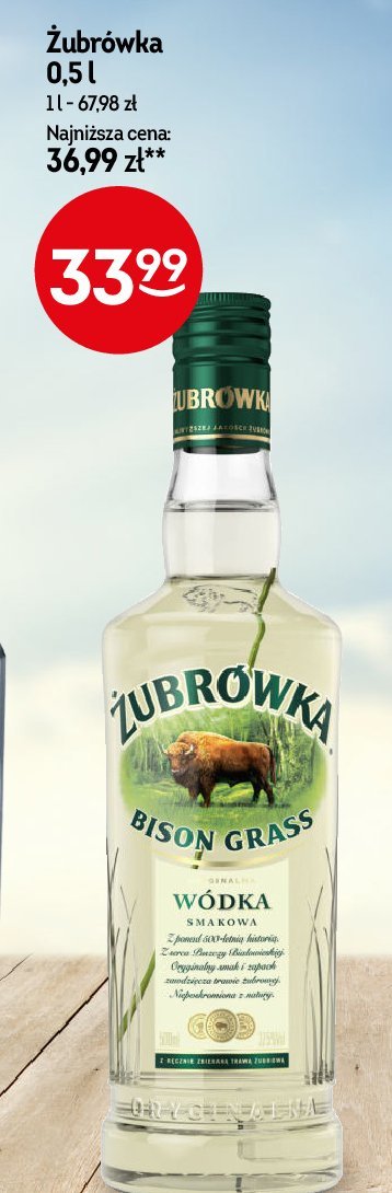 Wódka Żubrówka bison grass promocja w Żabka